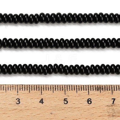 Natural Black Onyx Beads Strands G-L635-A01-4x2mm-01-1