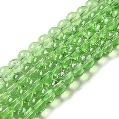 Drawbench Transparent Glass Beads Strands GLAD-Q012-6mm-05-1