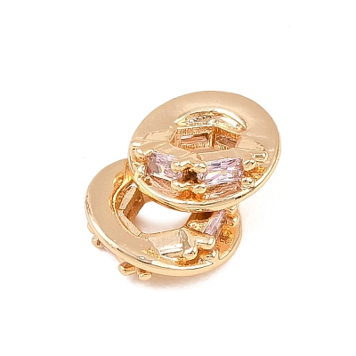Brass Micro Pave Cubic Zirconia Pendants KK-L261-17G-02-1