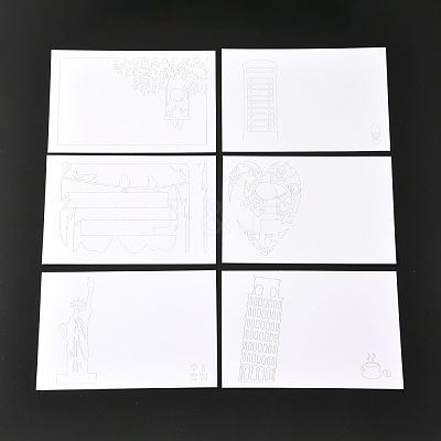 DIY Papercutting Postcard Making Kit DIY-D040-01-1