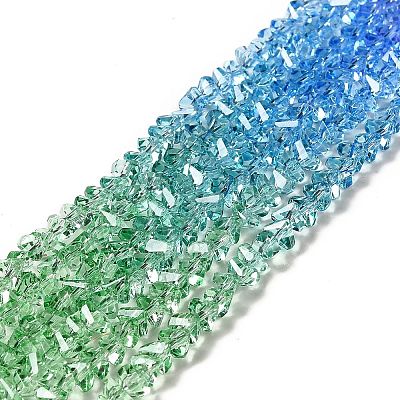 Transparent Glass Bead Strands X-GLAA-H023-02B-1