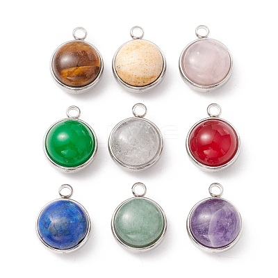 Natural Mixed Stone Pendants G-K325-02P-1