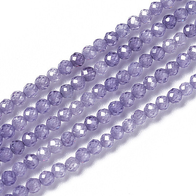 Cubic Zirconia Beads Strands G-F596-48E-2mm-1