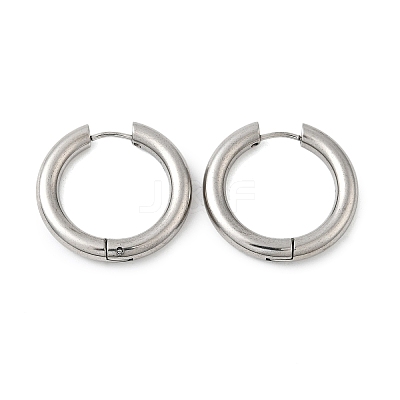 Tarnish Resistant 202 Stainless Steel Huggie Hoop Earrings EJEW-O087-08M-P-1
