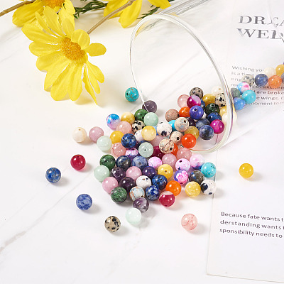 100Pcs 20 Style Natural Mixed Gemstone Beads G-KS0001-07-1