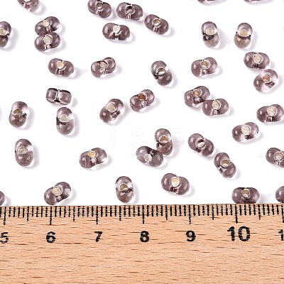 Baking Paint Transparent Glass Seed Beads SEED-N006-05M-1
