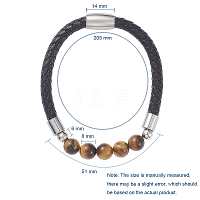 Unisex Leather Cord Bracelets BJEW-JB04852-02-1