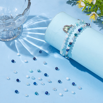 150Pcs 10 Styles Natural Gemstone Beads G-WR0001-09-1