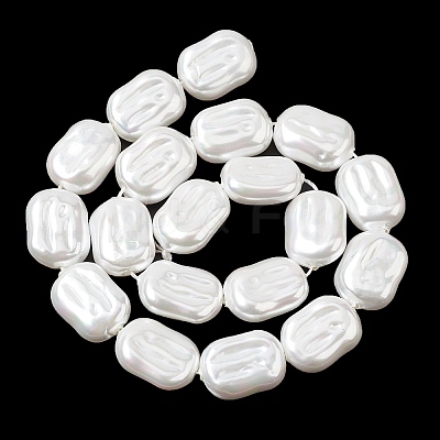 Electroplate Opaque Glass Imitation Pearl Beads Strands EGLA-H113-01A-1