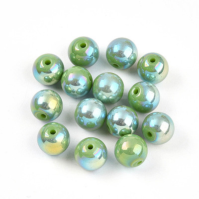 Electroplate Pearlized Glass Pearl Beads EGLA-T021-14C-03-1