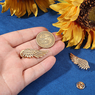 1 Pair Wing Alloy Brooches JEWB-CA0001-81-1