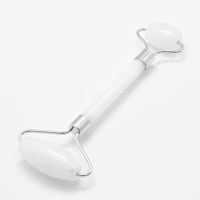 Natural White Jade Brass Face Massager MRMJ-G009-06P-1