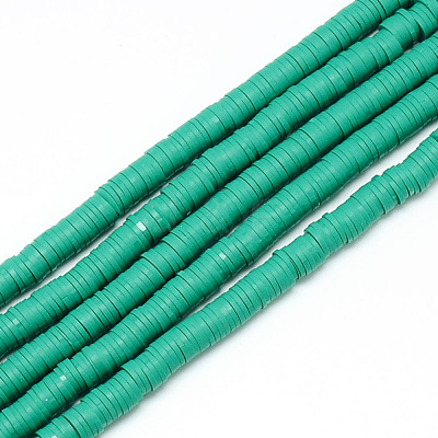 Handmade Polymer Clay Bead Strands X-CLAY-T002-4mm-08-1
