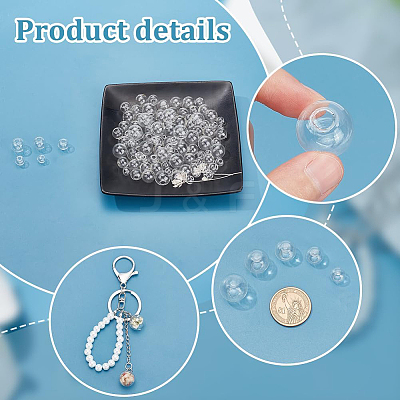 180Pcs 6 Style Round Mechanized Blown Glass Globe Ball Bottles GLAA-NB0001-58-1