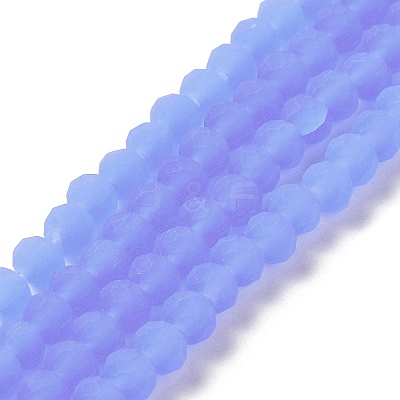 Imitation Jade Solid Color Glass Beads Strands EGLA-A034-J8mm-MD03-1