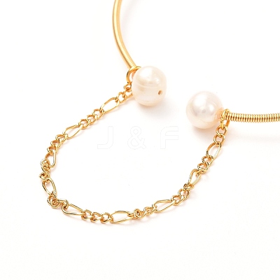 Natural Pearl Bead Bangle for Girl Women BJEW-JB06829-1