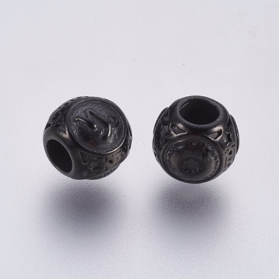316 Surgical Stainless Steel European Beads STAS-F195-128B-02-1