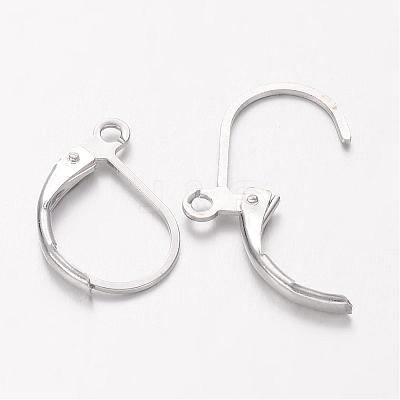 Brass Leverback Earring Findings KK-H670-N-NF-1