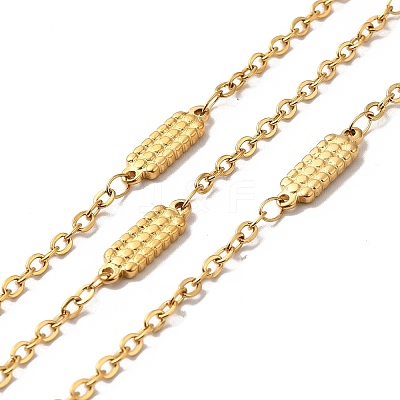 Ion Plating(IP) 304 Stainless Steel Rectangle Link Chains STAS-B041-10G-1