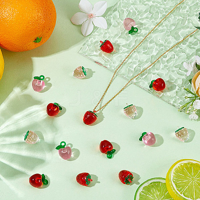 36Pcs 4 Styles Transparent Acrylic Pendants OACR-ME0001-27-1