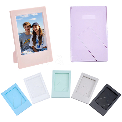 7Pcs 7 Colors Acrylic 3-inch Instant Camera Photo Frame AJEW-CP0011-28A-1