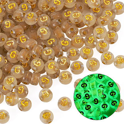50G Luminous Transparent Acrylic Beads OACR-TAD0001-01G-1