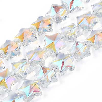 Electroplate Glass Beads Strand X-EGLA-S188-18-B03-1