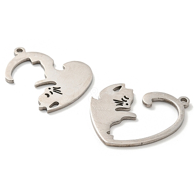 Non-Tarnish 304 Stainless Steel Split Pendants LS-STAS-H184-01P-1
