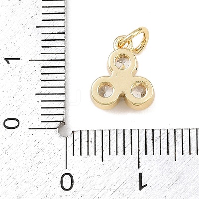 Brass Micro Pave Cubic Zirconia Charms KK-H525-02A-G-1