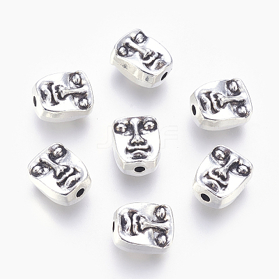 Tibetan Style Alloy Human Face Beads LS-TIBEP-GC184-AS-NR-1