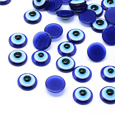 Resin Evil Eye Cabochons CRES-S612-14mm-1