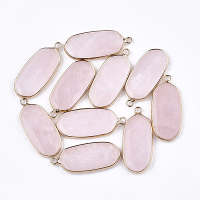 Natural Rose Quartz Pendants G-T112-23I-1
