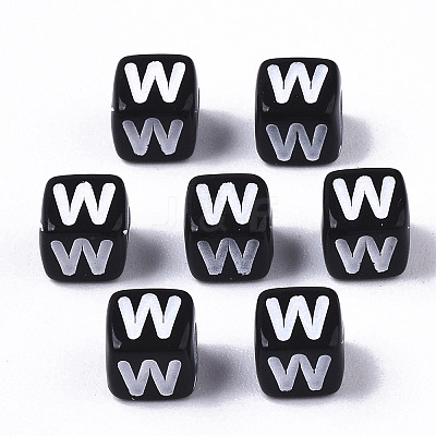 Opaque Acrylic Beads LS-SACR-N002-01W-1