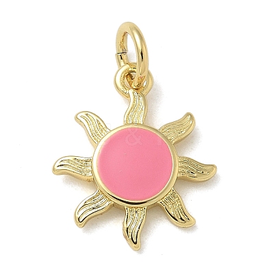 Rack Plating Brass Enamel Charms KK-K392-50G-01-1
