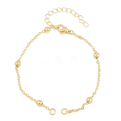 Brass Box Chain Bracelet Making KK-CBADBBF-03G-1