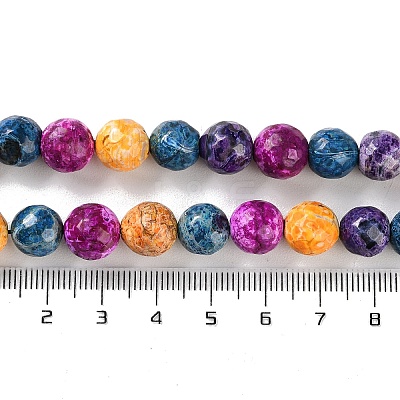 Natural Fire Crackle Agate Beads Strands G-M437-A01-01B-1