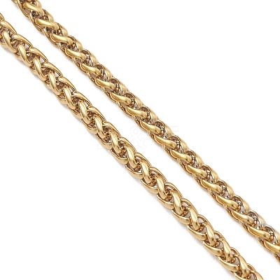 304 Stainless Steel Wheat Chain Bracelet Making AJEW-JB01472-1