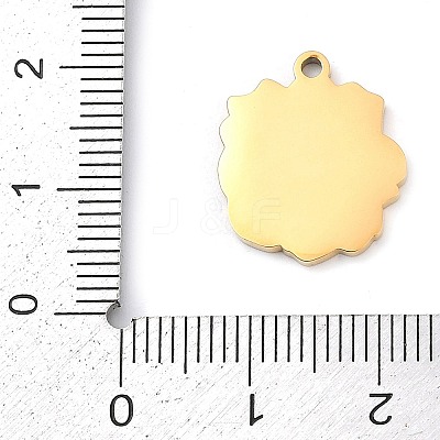 304 Stainless Steel Pendants STAS-F315-07G-04-1