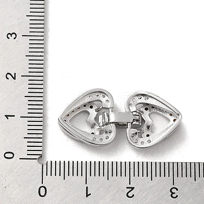 Brass Micro Pave Cubic Zirconia Fold Over Clasps KK-H455-53P-02-1