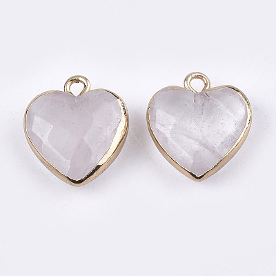 Electroplate Natural Quartz Crystal Pendants X-G-T112-03I-1