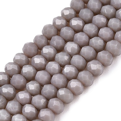 Opaque Solid Color Imitation Jade Glass Beads Strands EGLA-A044-P3mm-D10-1