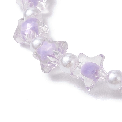 6Pcs 6 Colors Transparent Acrylic Beads Stretch for Women BJEW-JB11736-1