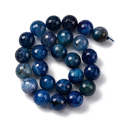 Natural Dragon Veins Agate(Dyed & Heated) Beads Strands G-K390-A06-01-1