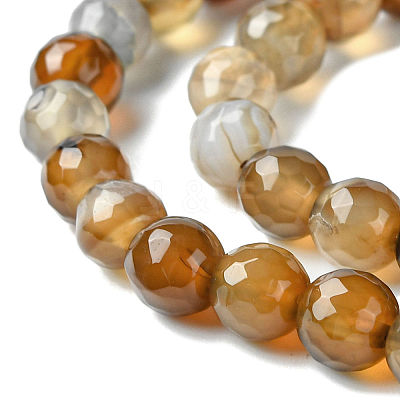 Natural Agate Round Beads Strand G-L084-6mm-04-1