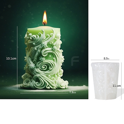 Column Candle DIY Food Grade Silicone Mold PW-WG99638-04-1