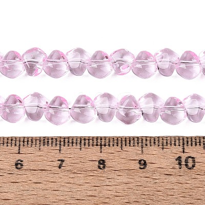 Baking Paint Transparent Glass Beads Strands GLAA-Q109-01A-02-1