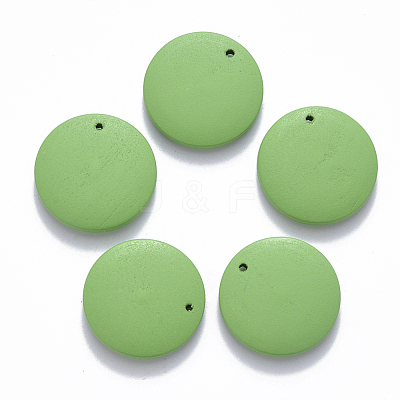Painted Wood Pendants WOOD-Q040-018A-A05-1