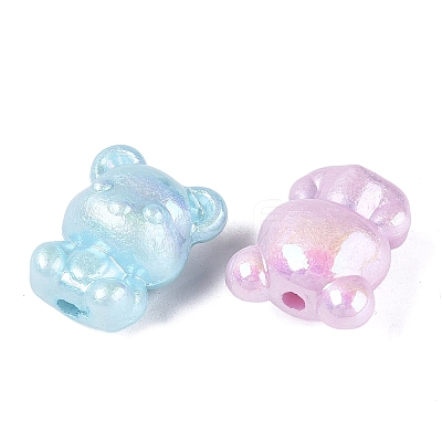 Luminous Opaque UV Plating Acrylic Beads OACR-Q204-17-1