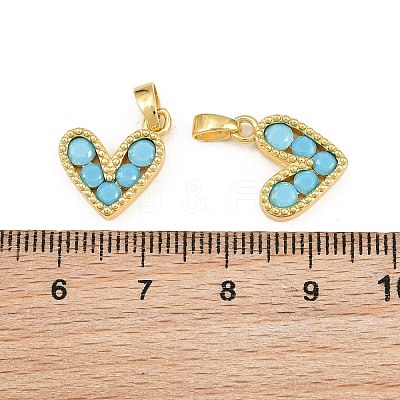 Brass Micro Pave Sky Blue Cubic Zirconia Charms CU-CBAA571-07G-1