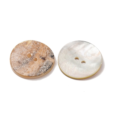 2-Hole Natural Akoya Shell Buttons SH-CBA1323-01A-1